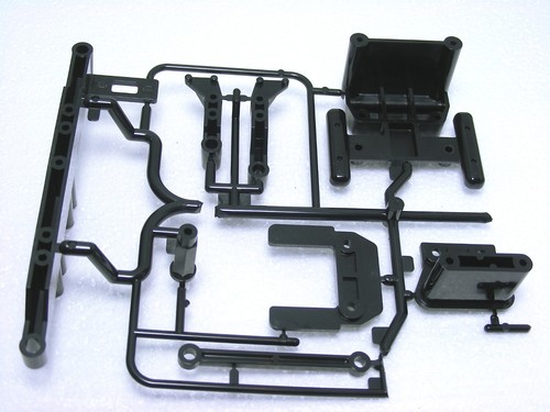 INCOMPLETE Tamiya 4WD TA02 FWD FF 53166 OP166 FRP Chassis Spare J-Parts FF01 GT2 - Picture 7 of 8