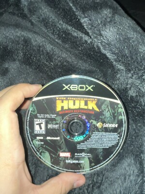The Incredible Hulk: Ultimate Destruction (Microsoft Xbox 2005) Game Disc TESTED