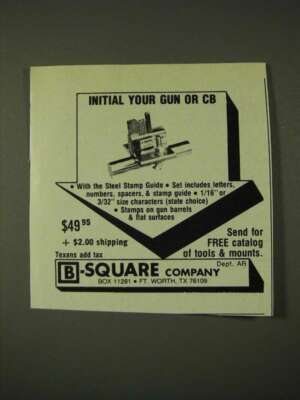 1979 B-Square Company Ad - Initial your gun or CB