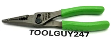 SNAP ON TOOLS USA GREEN 7" Soft Grip Long Nose Slip Joint Pliers LN46ACF G NEW