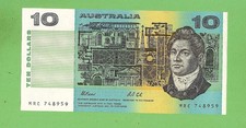 #D166.   1991   FRASER / COLE  $10  PAPER  BANKNOTE  #MRC 748959