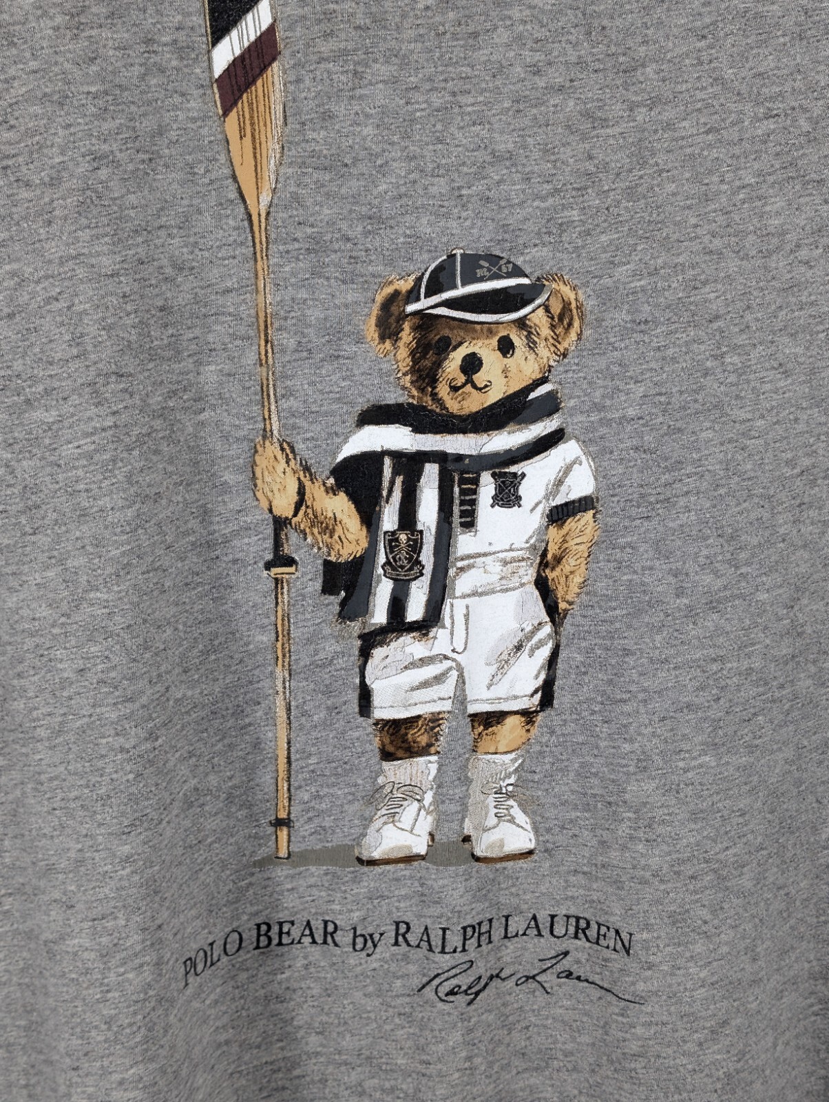 FILA Polo Orso Ralph Lauren Canottaggio Teschio Ossa Grigio T Shirt XXL Sport Nautica Spiaggia