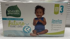 Seventh Generation Sensitive Protection Diapers, Size 3, 120 Count 16- 21 lbs