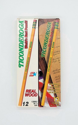 New Dixon Ticonderoga 2pk 24pc 13882 #2 Soft Pencils Made in USA