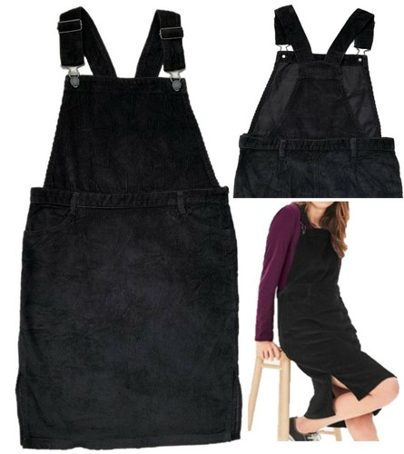 NEXT Womens Black Cord Bib Brace 