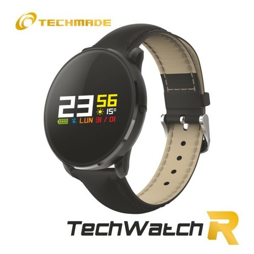 TECHMADE SMARTWATCH CINTURINO PELLE NERA TECHWATCHR1-BK | eBay