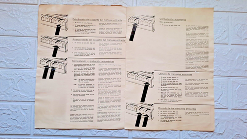 CONTESTADOR AUTOMÁTICO VINTAGE CM60 AMPER / TELEFÓNICA CON MANUAL AÑO 1974 - Zdjęcie 21 z 22