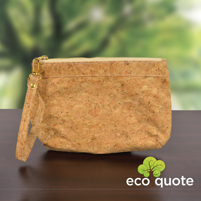Cork Pouch Bag Round Medium Handmade Eco-Friendly & Sustainable Materials