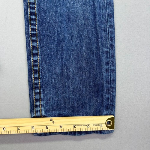 True Religion Boys Straight Leg Medium Wash Flap Pocket Jeans Sz 6 Y9 Y2K Grunge - Picture 5 of 10