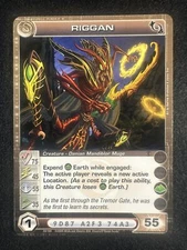 Chaotic TCG Max E 55 Riggan 20/100 FAS 1st Ed Pre-Release NM/LP
