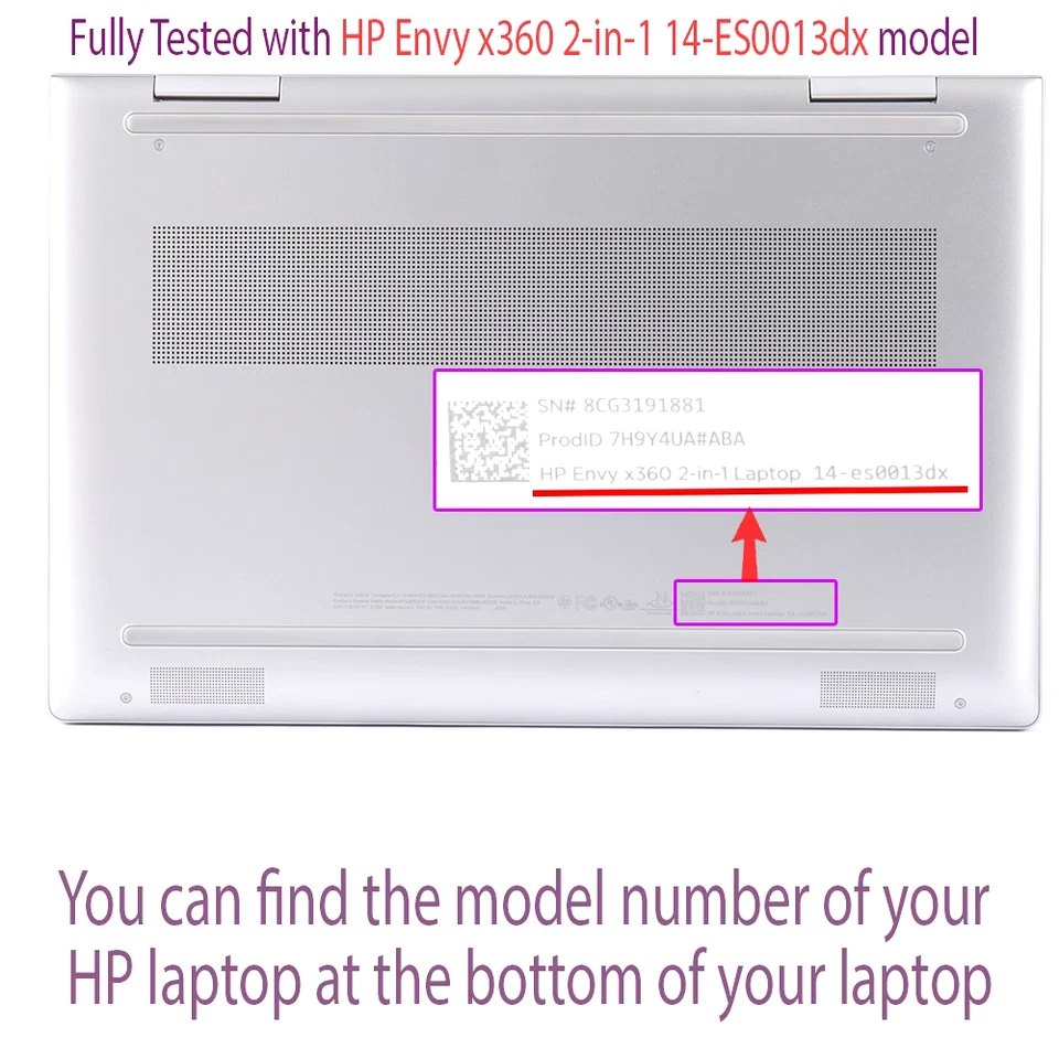 NEW mCover® Hard Shell Case for 2023 ~ 2024 14" HP ENVY x360 14-ESxxxx laptop - Image 3 of 4