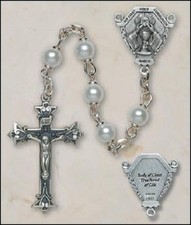 "My First Holy Communion" Faux Pearl Rosary
