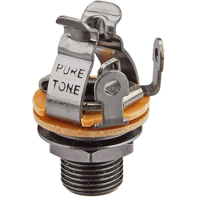 Pure Tone PTT1BN Mono Multi-Contact 1/4″ Guitar Output Jack, Black