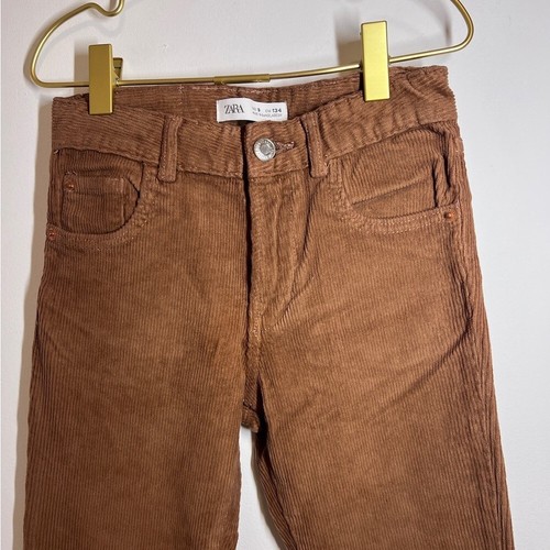 Zara corduroy brown pant flare leg girls size 9 - Picture 7 of 9