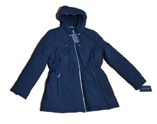 Tommy Hilfiger Women's Hooded Puffer Jacket/Coat Insulated Navy Large TW2MP294.