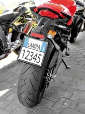 PORTATARGA CORNICE PER MOTO MOTORE SCOOTER NERO IN ACCIAIO TARGA 185x185 mm 