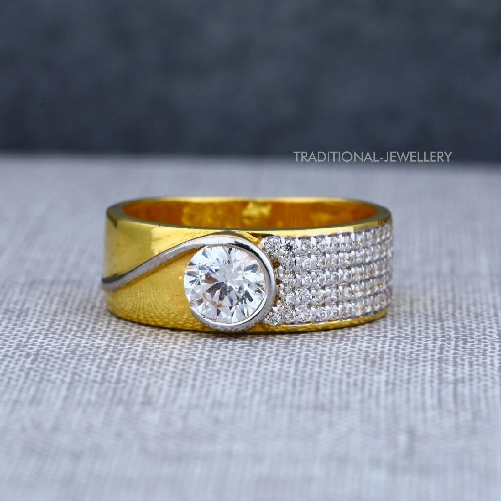 Small Single Stone Ruby Band In 14K Yellow Gold | Fascinating Diamonds