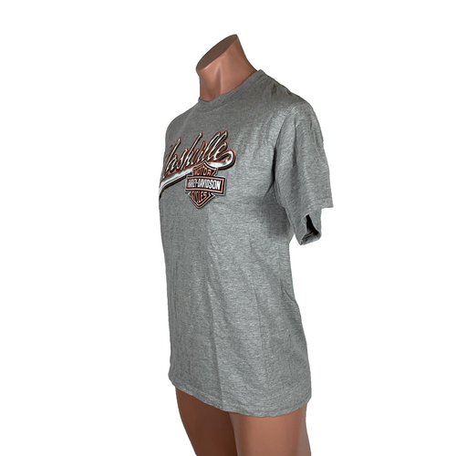 Camiseta De Colección Boswell's Harley Davidson Motociclista Nashville, TN Souvenir Gris Mediana - Imagen 8 de 11