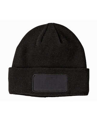 Pack Of 5 Big Accessories BA527 Unisex 100% Acrylic Thin Rib Knit Patch Beanie