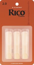 Rico Bb 2 Clarinet Reeds - 3 Pack Strength 2 RCA0320
