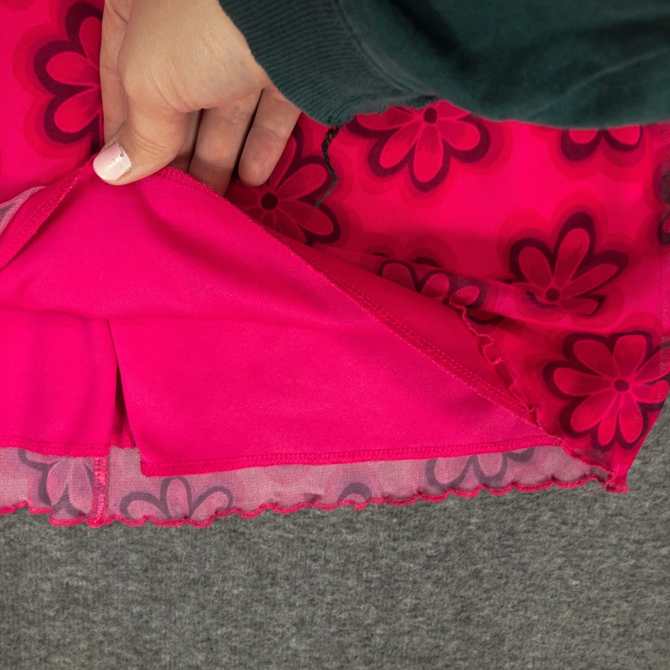 Y2K No Boundaries Mini Dress Junior's M Scoop Neck Flutter Sleeve Pink Floral - Image 4 of 4