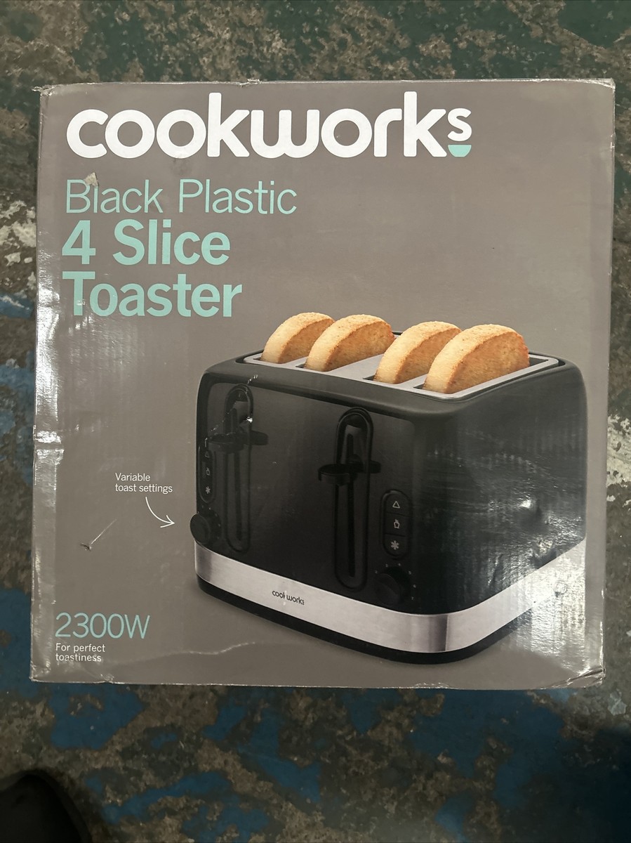 Cookworks Pyramid Slice Toaster Black (MINOR USED) UK