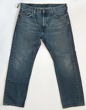 Levi's 569 Loose Relaxed Fit Straight Leg Distressed Cotton Jeans 36x32 Measured