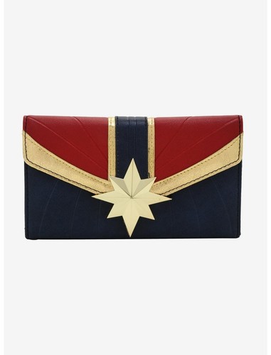 HOT TOPIC CAPTAIN MARVEL JACKET, HANDBAG, AND WALLET - Picture 7 of 7