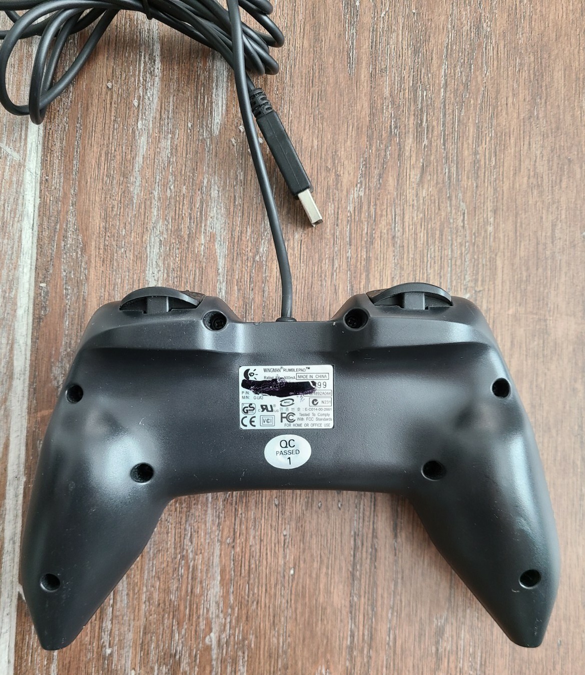 LOGITECH GUA3 WingMan RumblePad Wired USB Cable Analog PC Gaming