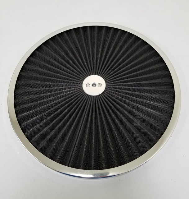 14" Round Black Flow Thru Washable Air Cleaner Lid Top Only 350 454 302