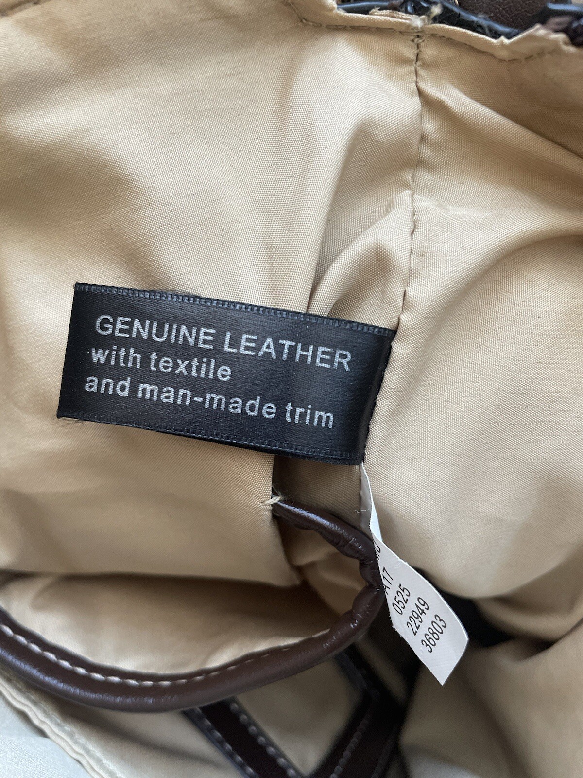 GIANI BERNINI Leather Canvas Logo Patchwork Cross… - image 14