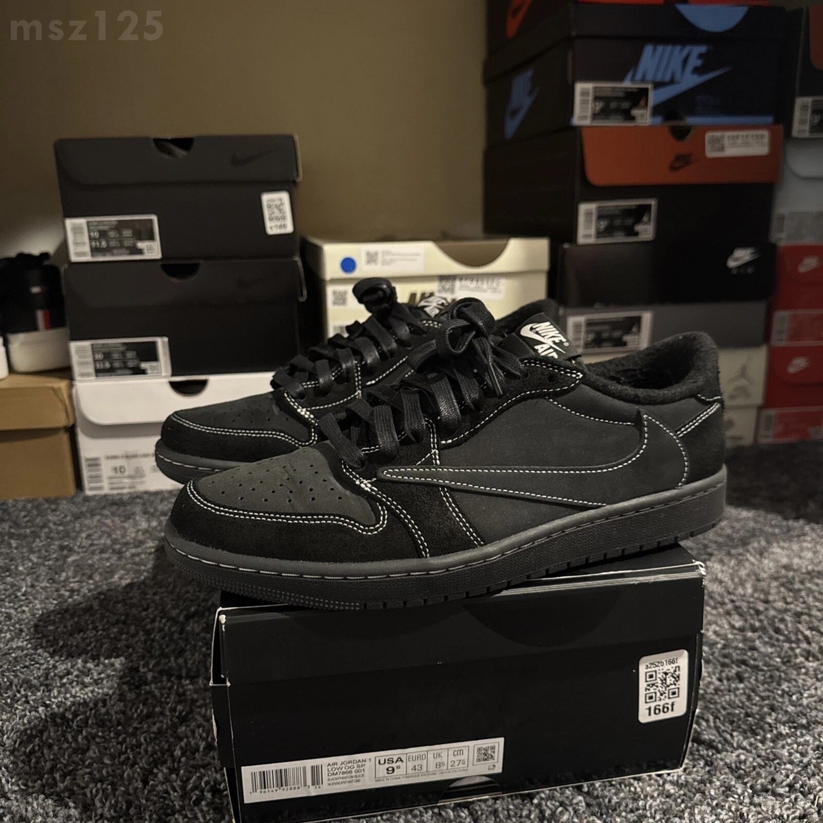 シューズ TravisScott Men's Sneakers PHANTOM BLACK Nike Jordan 1 OG Low SP x Travis Scott Black Phantom (DM7866