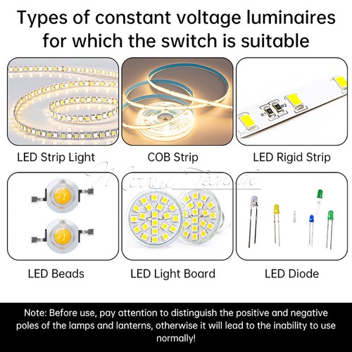 Table Lamp Touch Sensor Switch 3.7V5V12V24V Dimmer DC 3-24V 1A LED Light Driver - Bild 5 von 26