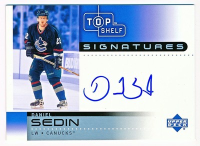 2002-03 Upper Deck Top Shelf Daniel Sedin Signatures Auto #DS - QTY AVAIL