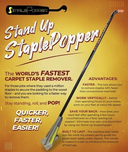 Manual Stand Up Carpet Staple Remover - Save Your Back & Time Efficiently - Picture 8 of 8