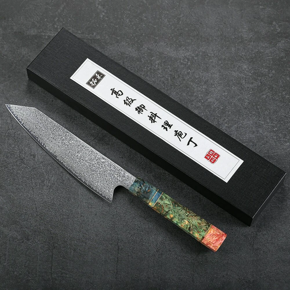 New Damascus Chef's Knife Japanese Damascus Steel Salmon Slicing Kitchen