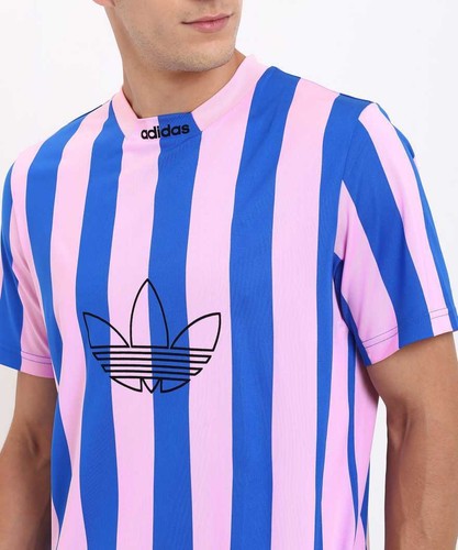 Nuevo Para hombres adidas original es Capas Camiseta Camiseta Rosa y Azul  DU8528 | eBay