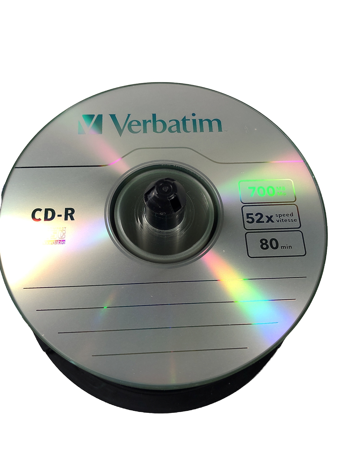 Recordable CD Spindle Blank CDs Media CDR 700 MB Data Storage Pictures