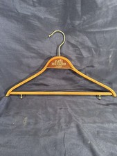 Hermes Paris Vintage Wooden Logo Hanger with Hooks