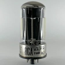 (1) Tested RCA 6080 Tube Code 5-39 Black Plate RCA 6080 Twin Triode Tube