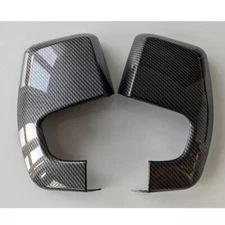PAIR FOR 2012-2023 FORD TRANSIT CUSTOM CARBON FIBER STYLE WING MIRROR COVER CAP