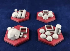 Terraforming Mars City Tile Upgrade (4 pack - Custom 3D Printed)