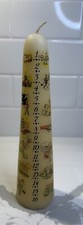 Vintage 1950&rsquo;s Unbranded  Happy Birthday White  Candle 1-16 Years