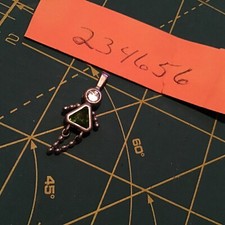 Sterling Green Birthstone Girl - Charm Pendant