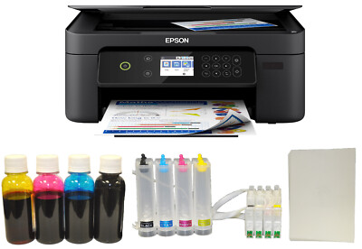 New Epson Wireless Printer 400ml Sublimation Ink CIS System Paper Startup Bundle