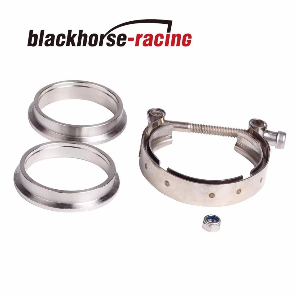 8PCS 2.5" 63mm V-band Clamp+Flange Turbo Exhaust Vband T304 Stainless New - Image 2 of 4