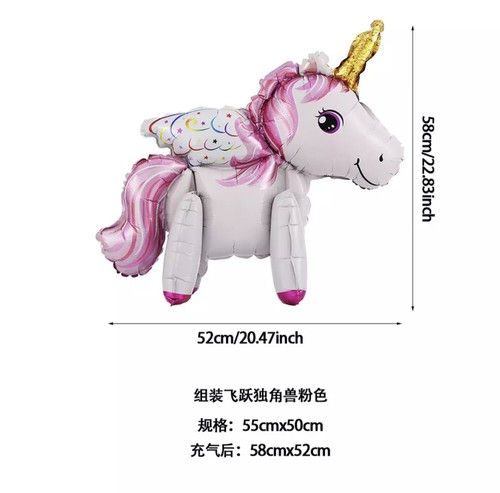 Large 3D Unicorn Standing Full Body Foil Birthday Party Girl Decoration Balloon - Picture 21 of 31