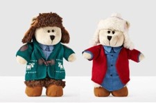 2016 Starbucks Limited Edition Christmas Bearista Teddy Bears Plush set of 2