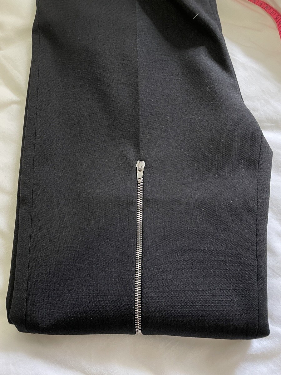 CÉLINE Old Celine Phoebe Philo Fall 2015 Black Wool Zip CÉLINE Old Celine Phoebe Philo Fall 2015 Black Wool Zip