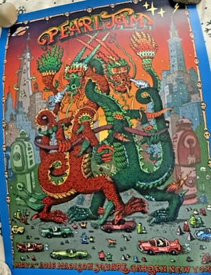 Pearl Jam Concert Poster May 2, 2016 Madison Squar Garden NYC